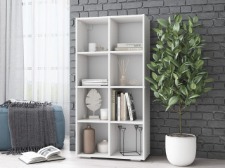 Навесная полка стеллаж настенная / напольная как ИКЕА Каллакс, С-13 СИТИ ЛДСП Белый