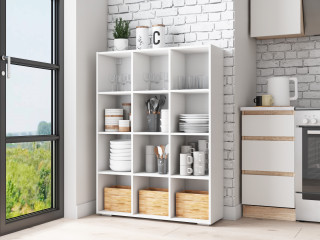 Белые полки стеллаж открытые как IKEA Kallax, С-14 СИТИ ЛДСП